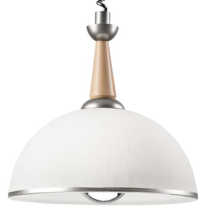 Регульована люстра CHIARA 1xE27/60W/230V срібний/бежевий/бук