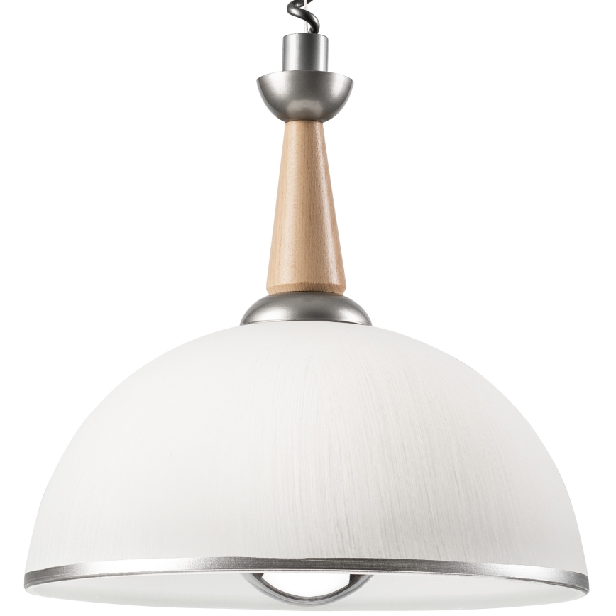 Регульована люстра CHIARA 1xE27/60W/230V срібний/бежевий/бук