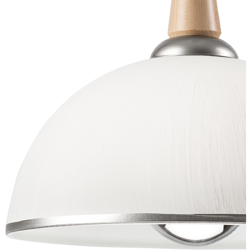 Регульована люстра CHIARA 1xE27/60W/230V срібний/бежевий/бук