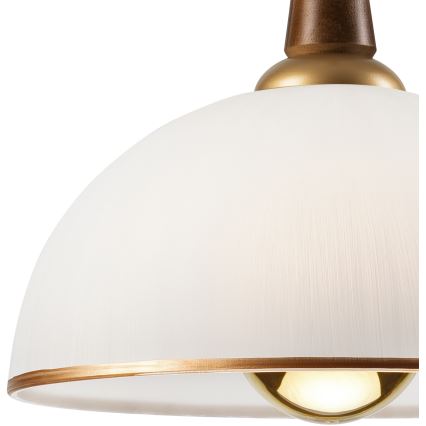 Регульована люстра CHIARA 1xE27/60W/230V коричневий/бук