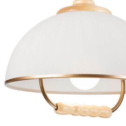 Регульована люстра RAMONA 1xE27/60W/230V бежевий/світло-коричневий/сосна