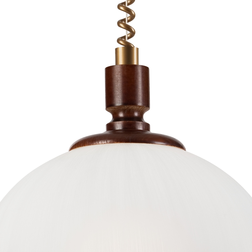 Регульована люстра RAMONA 1xE27/60W/230V бежевий/темно-коричневий/сосна