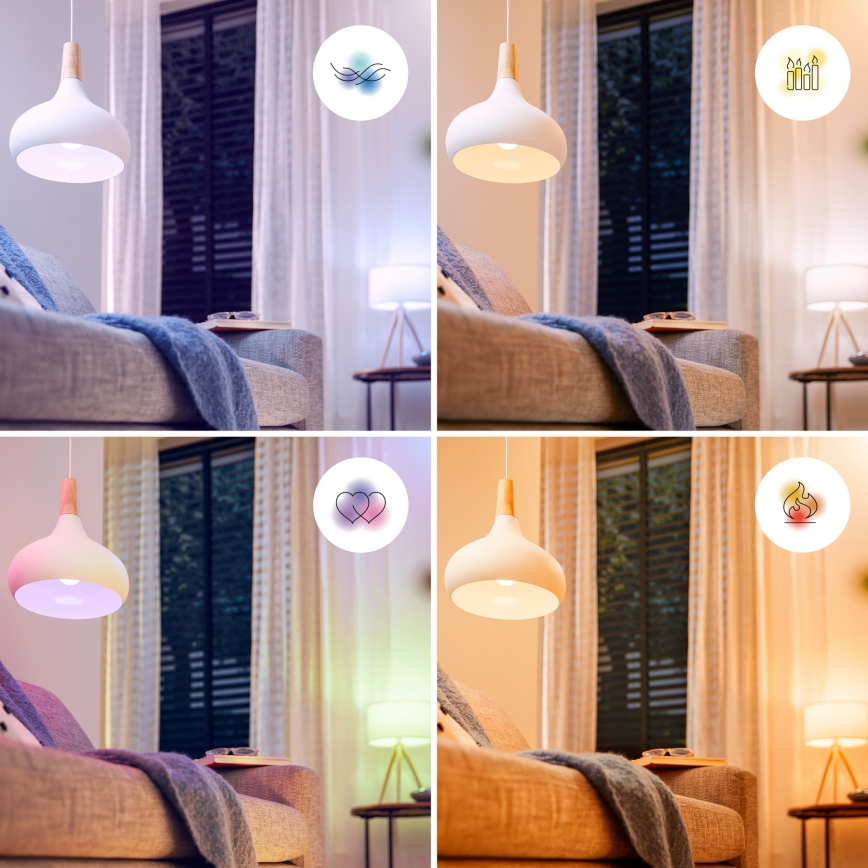 Світлодіодна RGB лампа з регулюванням яскравості Philips SMART P45 E14/4,9W/230V 2200-6500K CRI 90