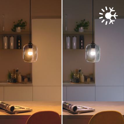 Світлодіодна RGB лампа з регулюванням яскравості Philips SMART P45 E14/4,9W/230V 2200-6500K CRI 90