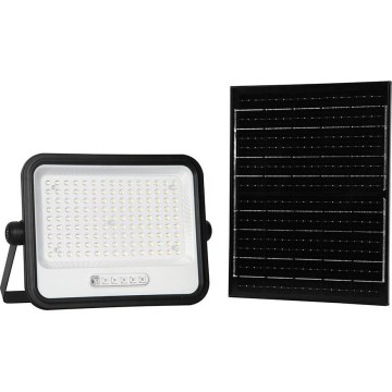 Регульований LED сонячний прожектор LED/300W/3,2V 2000-8000K IP65 15000 mAh чорний + дистанційне керування