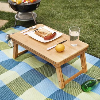 Регульований комп'ютерний столик для ліжка LAT, коричневий