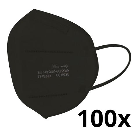 Респиратор FFP2 NR CE 0598 черный 100 шт.