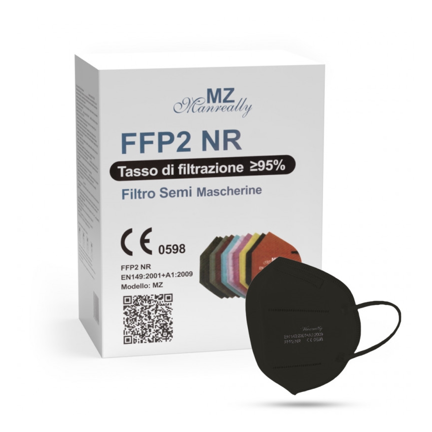 Респиратор FFP2 NR CE 0598 черный 100 шт.