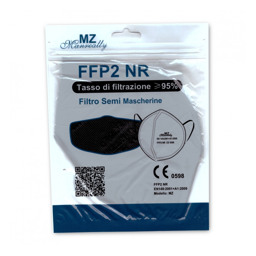 Респиратор FFP2 NR CE 0598 черный 100 шт.