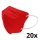 Респиратор детского размера FFP2 Kids NR CE 0370 красный 20 шт.
