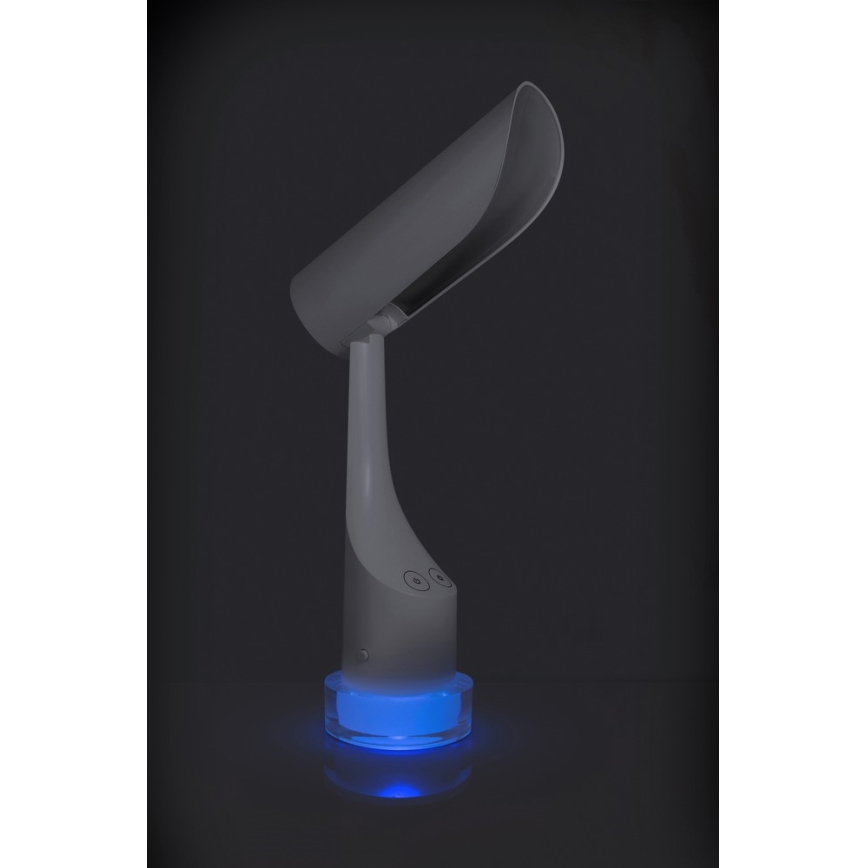 Акумуляторна настільна LED RGBW лампа з регулюванням яскравості LED/5W/5V 2000 mAh 3000/6000K білий
