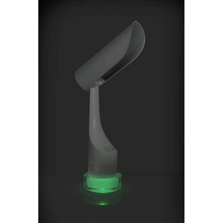 Акумуляторна настільна LED RGBW лампа з регулюванням яскравості LED/5W/5V 2000 mAh 3000/6000K білий