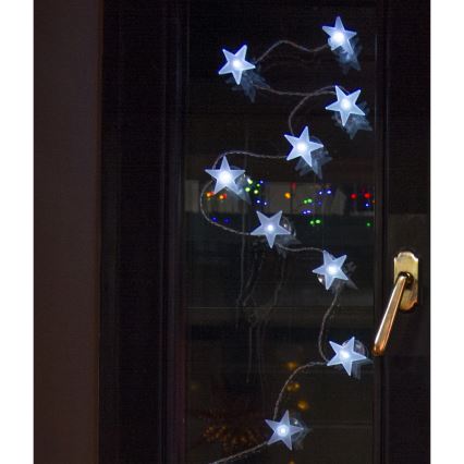 Світлодіодна декоративна гірлянда із присосками 10xLED/2xAA 1,8m холодний білий