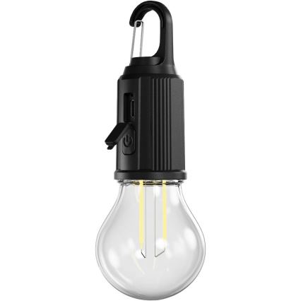 Retlux - диммируемый перезаряжаемый светодиодный фонарь LED/0,3 Вт/USB 400 mAh IP44 черный