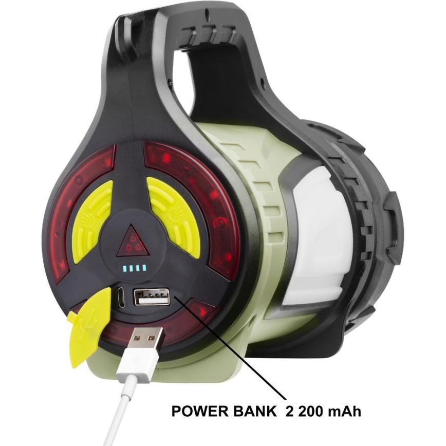 Retlux - LED Уличный аккумуляторный фонарь с регулировкой яркости и функцией пауэрбанка LED/21W/4400 mAh IP44