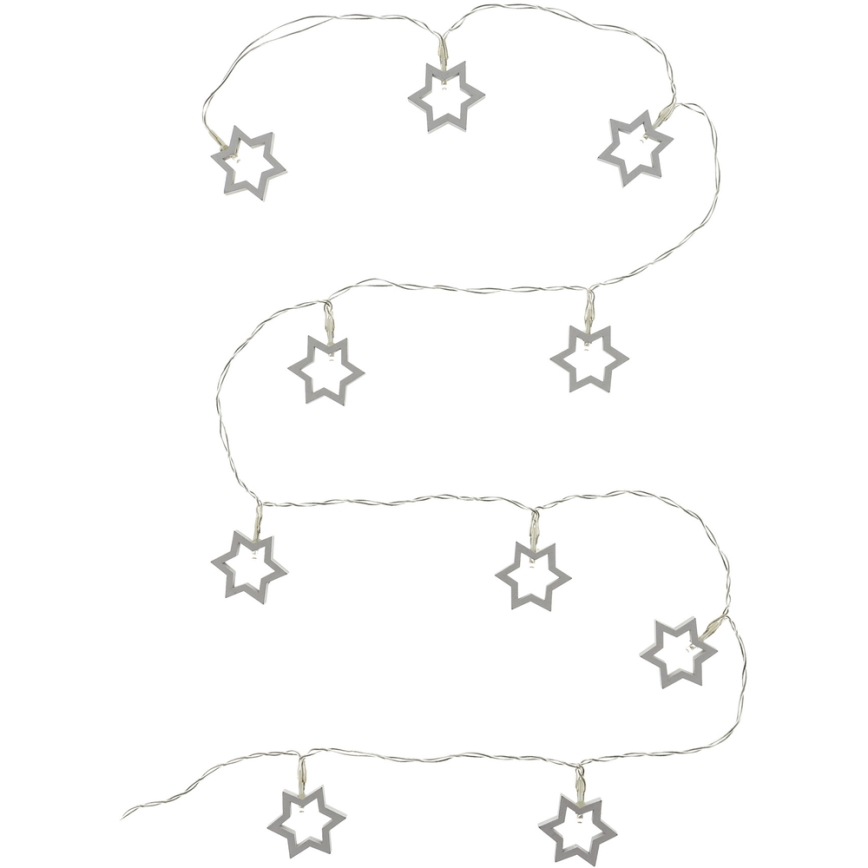 Декоративний LED-ланцюжок 10×LED/2×AA, 1,8 м, тепле біле світло
