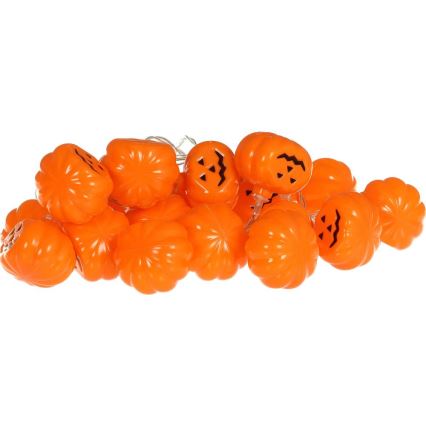LED Декоративна гірлянда HALLOWEEN 20xLED/3xAA/теплий білий 3,3м гарбуз