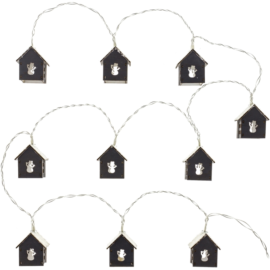 LED гірлянда 10xLED/2xAA 2,3m теплий білий