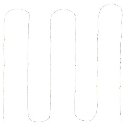 Світлодіодна гірлянда 30 світлодіодів/3×АА 3,3 м теплий білий