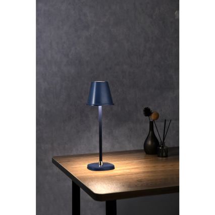 LED Настільна акумуляторна лампа з регулюванням яскравості LED/3W/1800 mAh темно-синій