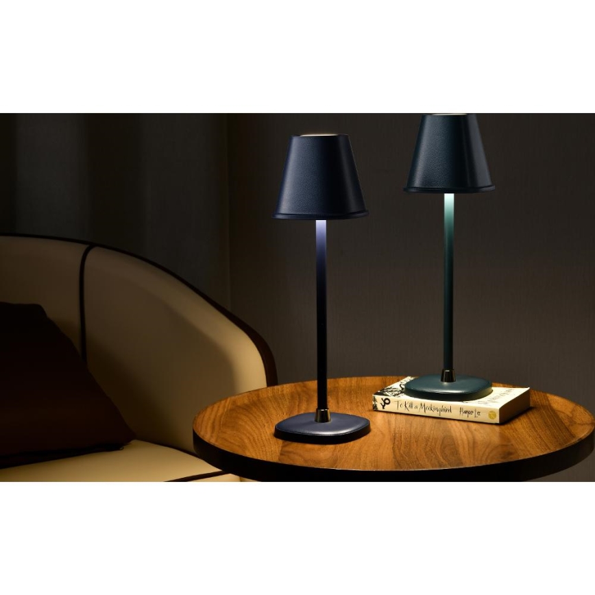 LED Настільна акумуляторна лампа з регулюванням яскравості LED/3W/1800 mAh темно-синій