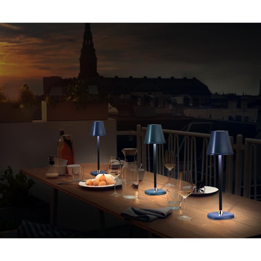LED Настільна акумуляторна лампа з регулюванням яскравості LED/3W/1800 mAh темно-синій