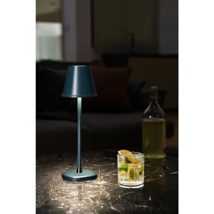 LED Настільна акумуляторна лампа з регулюванням яскравості LED/3W/1800 mAh темно-синій