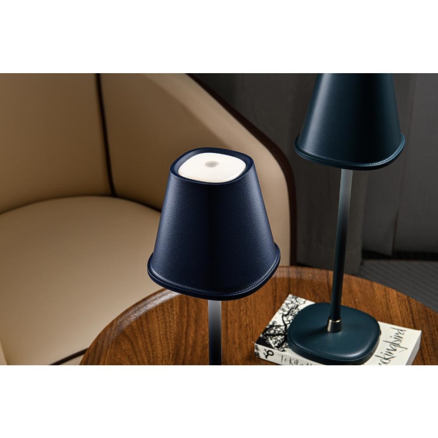 LED Настільна акумуляторна лампа з регулюванням яскравості LED/3W/1800 mAh темно-синій