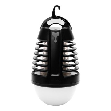 Retlux - LED портативная перезаряжаемая лампа с ловушкой для насекомых LED/5 Вт/1800 мА·ч IP44 чёрная