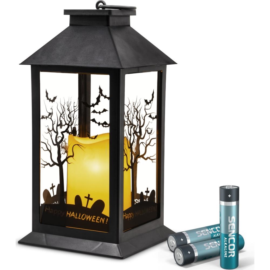 LED Прикраса HALLOWEEN LED/3xAAA/теплий білий ліхтар