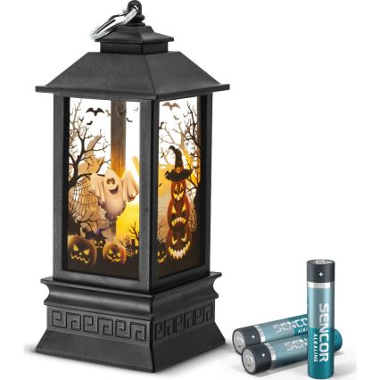 LED Прикраса HALLOWEEN LED/3xAAA/теплий білий ліхтар із гарбузами