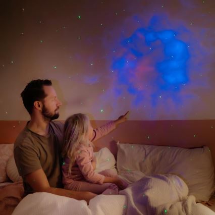 LED дитячий проектор 230V астронавт 12,5 см + пульт дистанційного керування