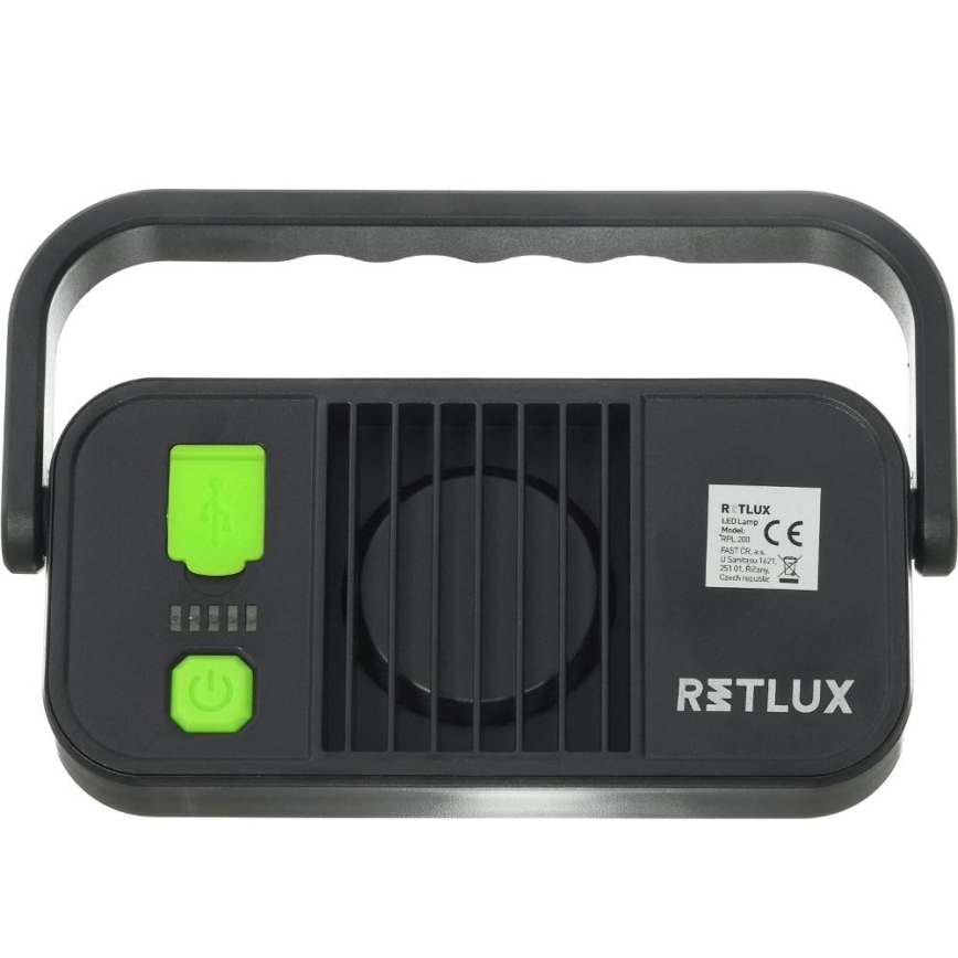 LED рабочий фонарь с функцией повербанка LED/4400 mAh IP44 жёлтый/чёрный