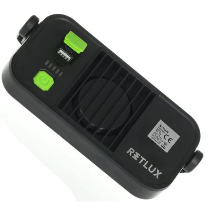 LED рабочий фонарь с функцией повербанка LED/4400 mAh IP44 жёлтый/чёрный
