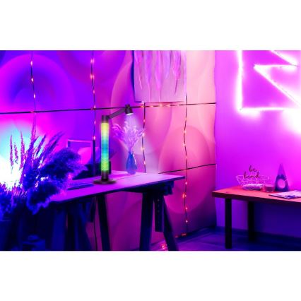 Настольная светодиодная лампа LED RGBW с регулировкой яркости LED/10 Вт/5 В 2700-6000K Wi-Fi Tuya + пульт дистанционного управления