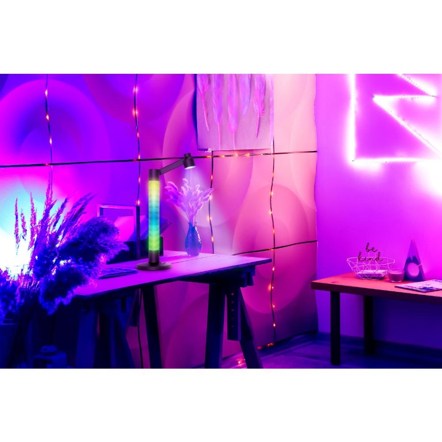 Настольная светодиодная лампа LED RGBW с регулировкой яркости LED/10 Вт/5 В 2700-6000K Wi-Fi Tuya + пульт дистанционного управления