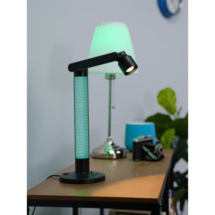 Настольная светодиодная лампа LED RGBW с регулировкой яркости LED/10 Вт/5 В 2700-6000K Wi-Fi Tuya + пульт дистанционного управления