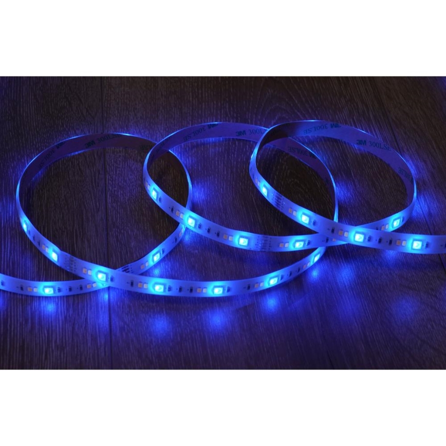 Світлодіодна RGBW розумна димована стрічка 5м LED/230В 2700-6500K Wi-Fi Tuya + пульт дистанційного керування