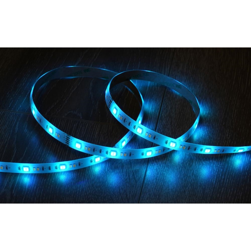 Світлодіодна RGBW розумна димована стрічка 5м LED/230В 2700-6500K Wi-Fi Tuya + пульт дистанційного керування