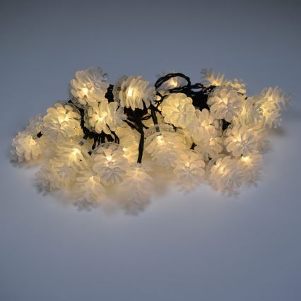 LED уличная гирлянда 40 светодиодов/15 м IP44 тёплый белый