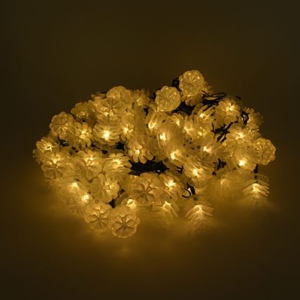 LED уличная гирлянда 80xLED/25m IP44 тёплый белый
