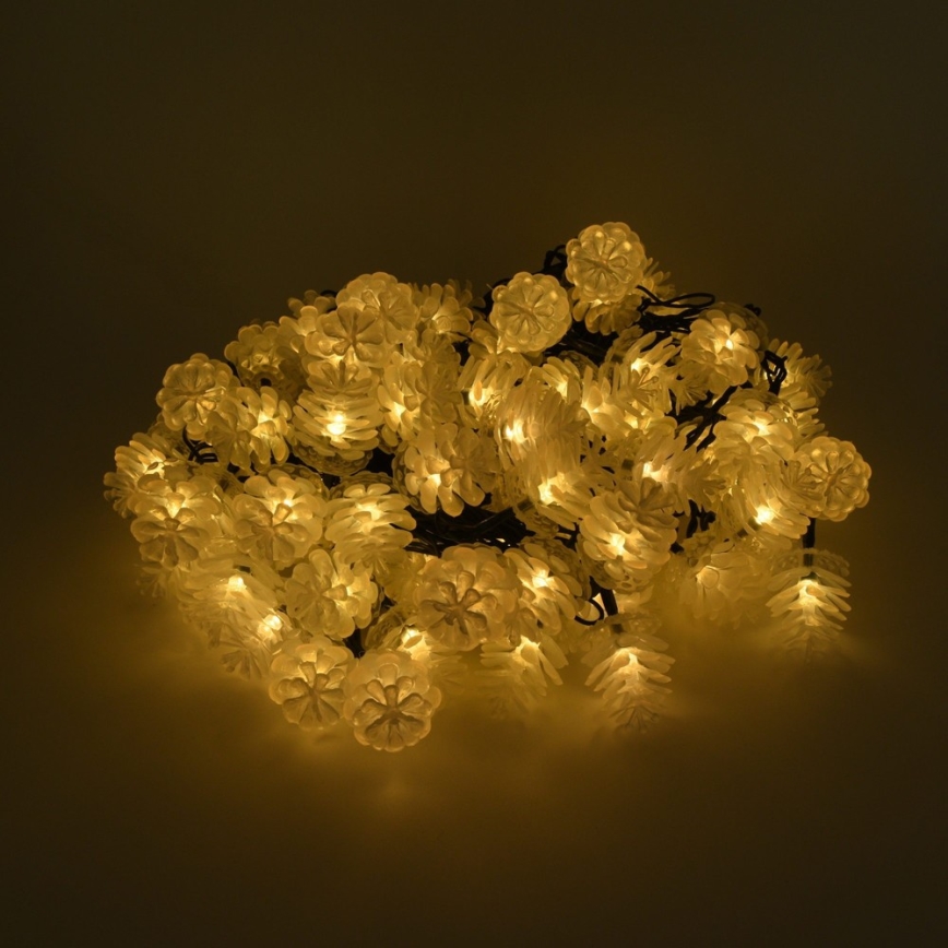 LED уличная гирлянда 80xLED/25m IP44 тёплый белый