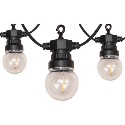 LED зовнішня декоративна гірлянда GIRLANDA G45 10xE27/230V 8 m IP44 тепла біла