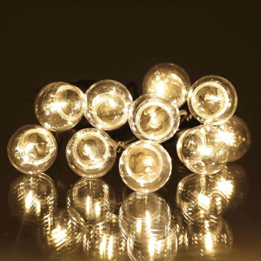 LED зовнішня декоративна гірлянда GIRLANDA G45 10xE27/230V 8 m IP44 тепла біла