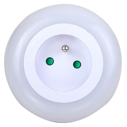 Навігаційний LED світильник з датчиком сутінків та розеткою LED/0,6W/230V