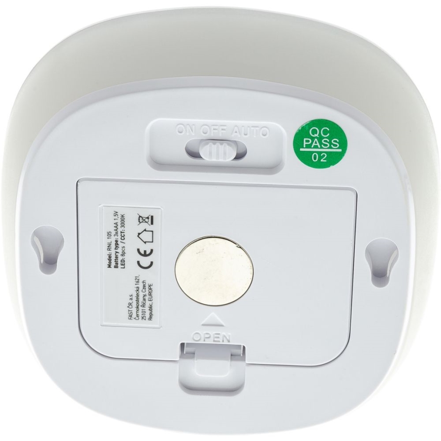Навігаційний LED світильник з датчиком LED/0,45W/3xAAA 3000K білий