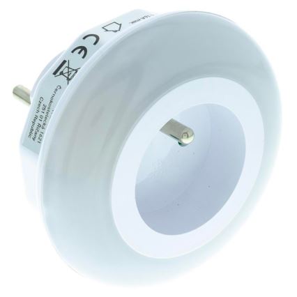 Навігаційний LED світильник з датчиком сутінків та розеткою LED/0,6W/230V