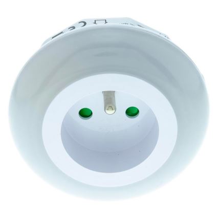 Навігаційний LED світильник з датчиком сутінків та розеткою LED/0,6W/230V