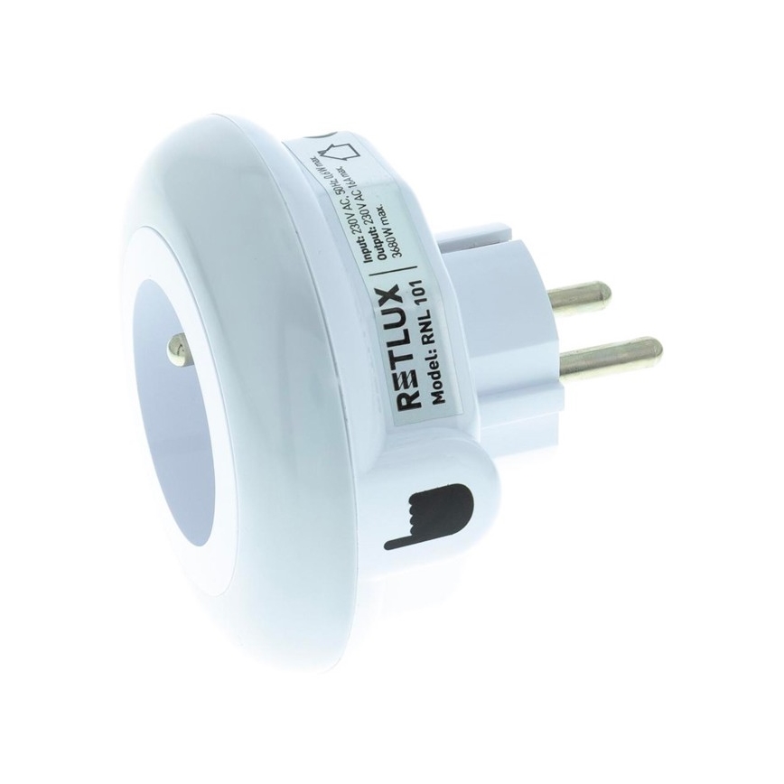 Навігаційний LED світильник з датчиком сутінків та розеткою LED/0,6W/230V