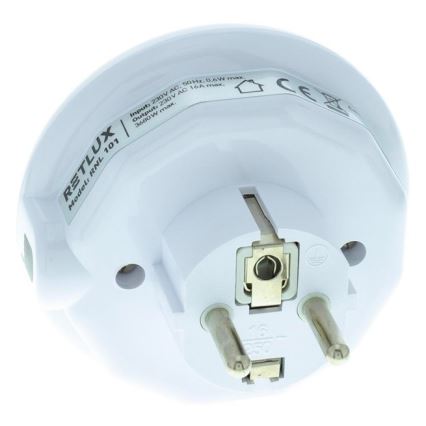 Навігаційний LED світильник з датчиком сутінків та розеткою LED/0,6W/230V